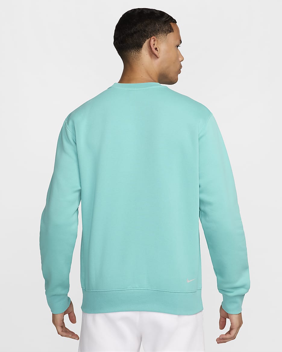 Nike club crew neck sweat in aqua sale